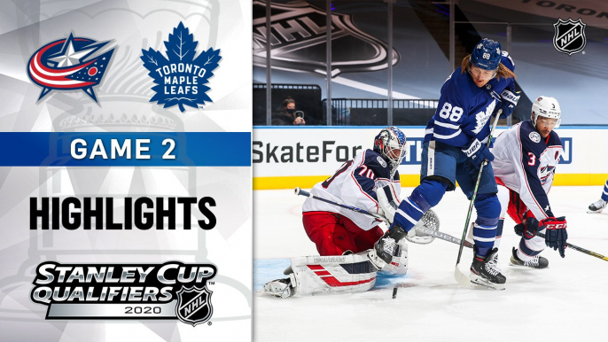 NHL Highlights | Blue Jackets @ Maple Leafs 8/04/2020