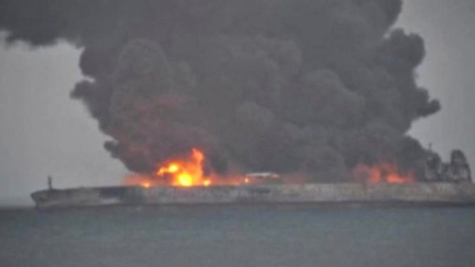 Burning tanker off China coast may explode and sink