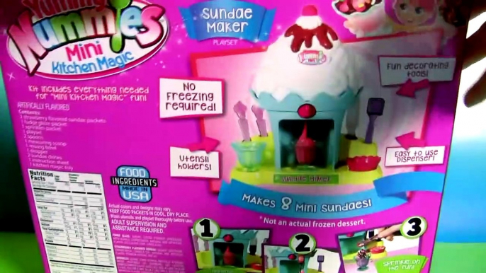 How to Make Sundaes with Sundae Maker Toy from Yummy Nummies Mini Kitchen magic Sundae Maker DIY