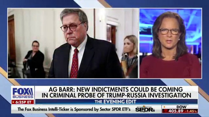 A.G.Barr says new indictments could be coming in criminal probe of Trump-Russia Investigation. Mueller wiped the phones used to hide evidence. Sydney Powell on General Flynn's case. Liz MacDonald on 'The Evening Edit' Sep 10 2020 Fox Business Network