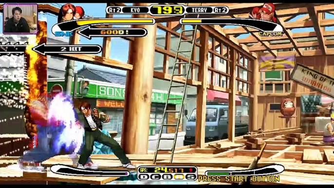 (DC) CAPCOM Vs SNK - Millennium Fight 2000 - playing for fun 10th round..doing some rebouts