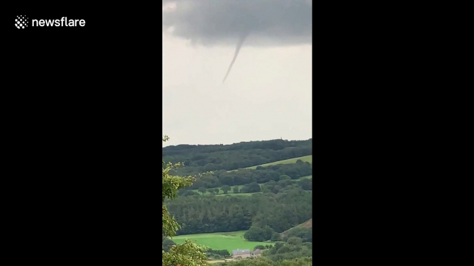 Possible tornado funnels over Wigan, UK