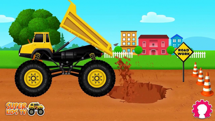 Monster Truck + Learn Colors with Trucks + Police Car + Car Wash for Children