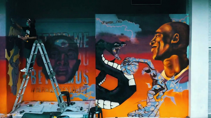 Local artists pay tribute to Kobe Bryant thru murals