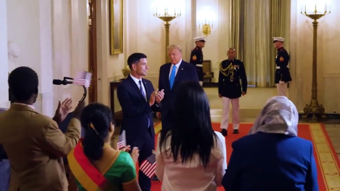 President Trump Participates in a Naturalization Ceremony at the White House