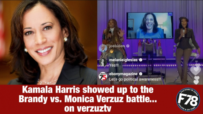 F78News: Kamala Harris showed up to the Brandy vs Monica #Verzuz battle on #verzuztv