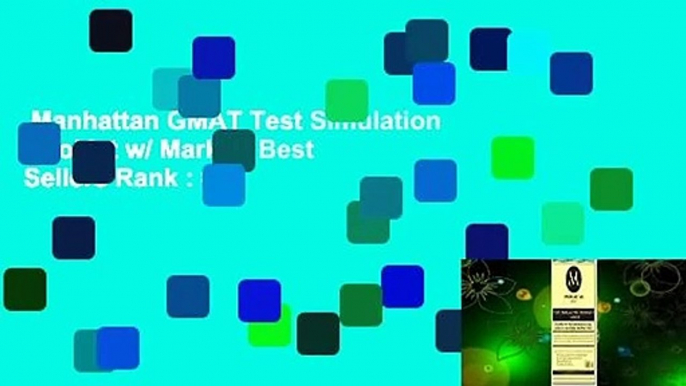 Manhattan GMAT Test Simulation Booklet w/ Marker  Best Sellers Rank : #2