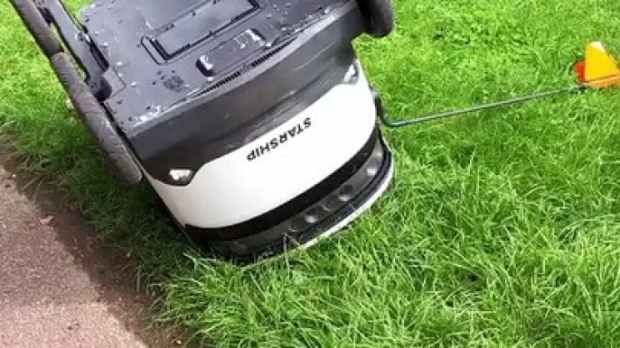 Popular delivery robot rescued by young man in Milton Keynes