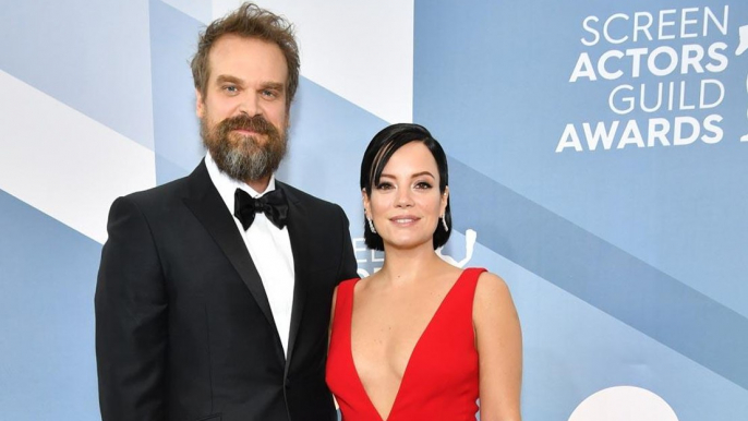 Lily Allen's rock n' roll Las Vegas wedding: Elvis Presley impersonator marries Lily Allen and David Harbour