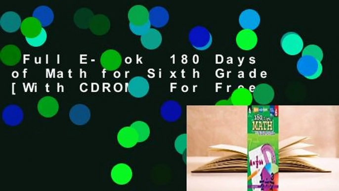 Full E-book  180 Days of Math for Sixth Grade [With CDROM]  For Free