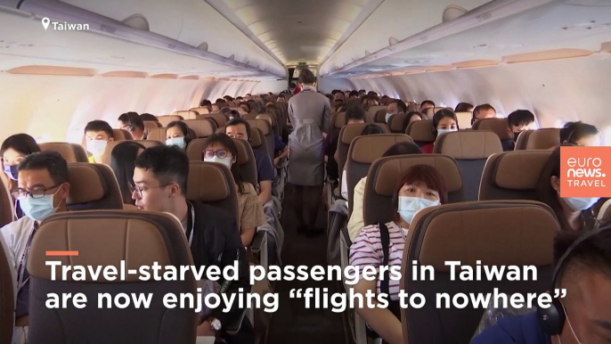 Would you take a “flight to nowhere”? These passengers have by enjoying a roundtrip above Taiwan