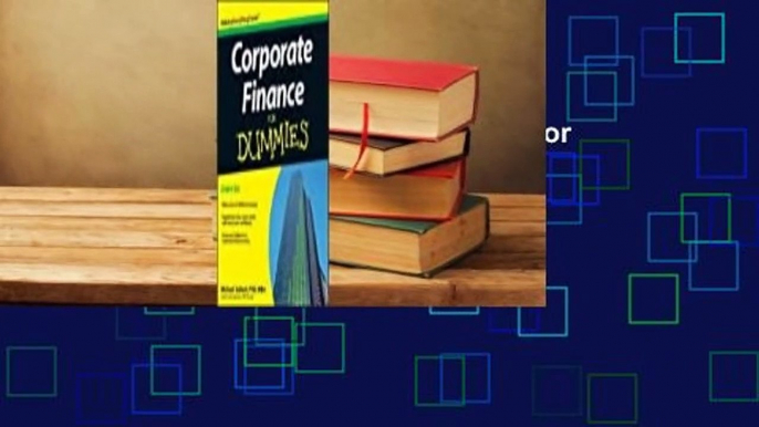 About For Books  Corporate Finance for Dummies  Review