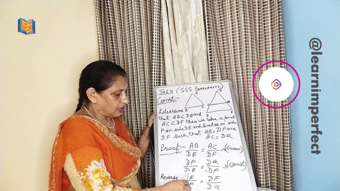 SSS Similarity Theorem (Theorem 6.4) - Triangles | Class 10 Maths | SSS Similarity Criterion | Math