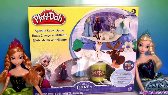 Play Doh Sparkle Snow Dome Disney FROZEN Olaf Sven Elsa Anna - Play Doh Brillante Globo de Nieve