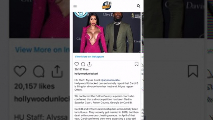 Cardi B files for divorce from Migos OffSET