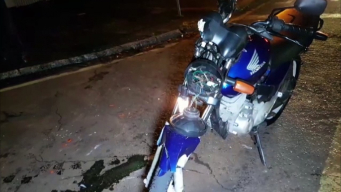 Ônibus do transporte coletivo atinge moto no Bairro São Cristóvão