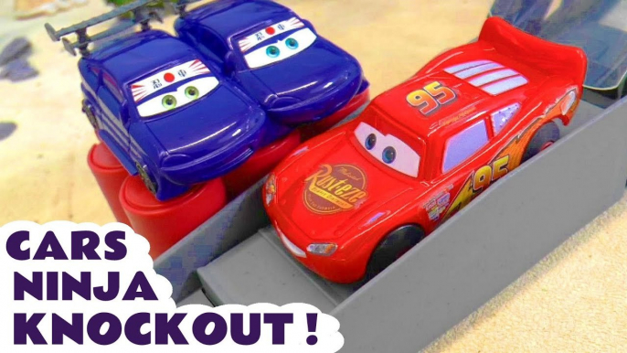 Hot Wheels Cars Ninja Knockout Challenge Race with Disney Cars 3 Lightning McQueen and Marvel Avengers Hulk with Paw Patrol in this Family Friendly Full Episode English Funlings Race Toy Story for Kids