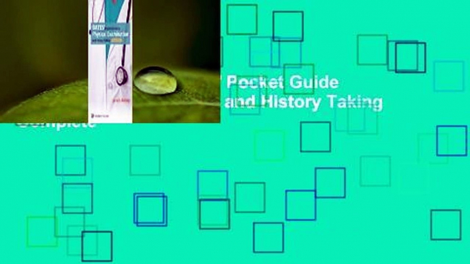 About For Books  Bates' Pocket Guide to Physical Examination and History Taking Complete