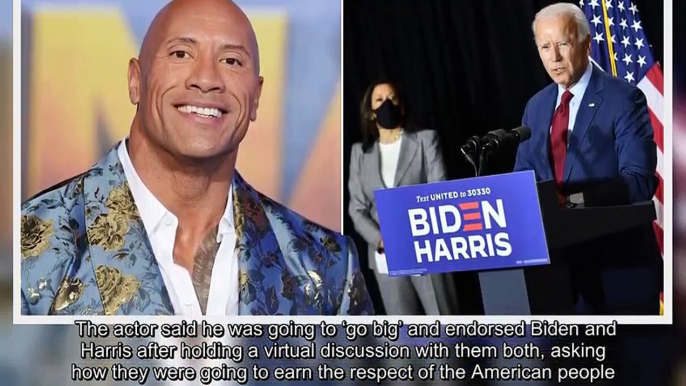 Dwayne Johnson endorses Joe Biden and Kamala Harris for the first time