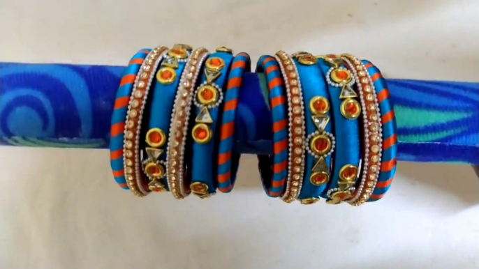 Beautiful Designer Bangle Set Making With Silk Thread !! How To Make Latest Fashion trending Bangles(1)