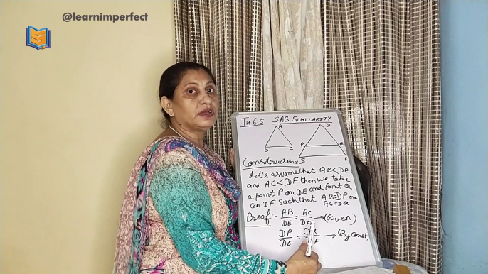 SAS Similarity Theorem (Theorem 6.5) - Triangles | Class 10 Maths | SAS Similarity Criterion | Math