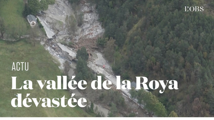 Les images aériennes de la vallée de la Roya, ravagée par la tempête Alex