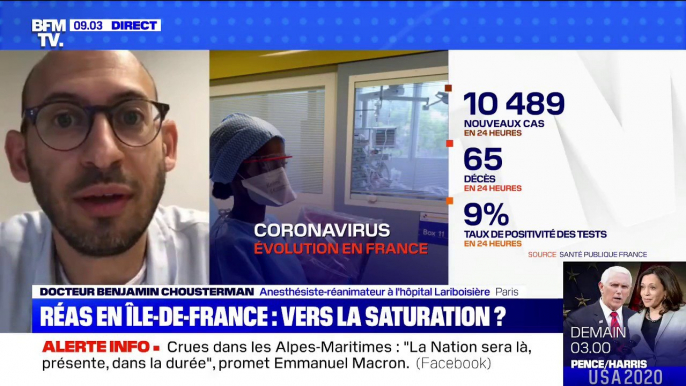 Coronavirus en Île-de-France: selon le docteur Benjamin Chousterman, "la situation devient extrêmement tendue" en réanimation