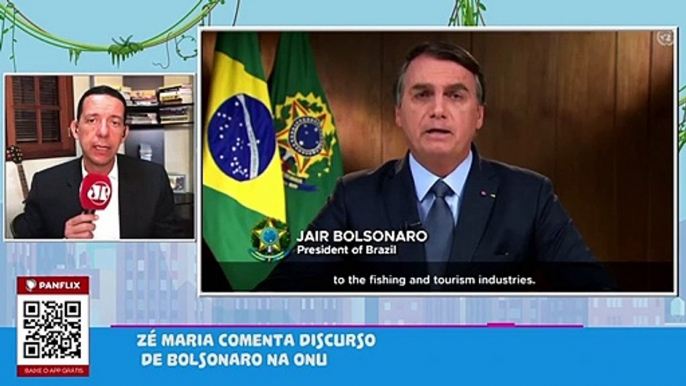 En el programa de "Pânico" de la radio bolsonarista "Jovem Pan" el "periodista" José Maria Trindade comenta la preocupación del agronegocio ante la imagen de Brasil en el Exterior