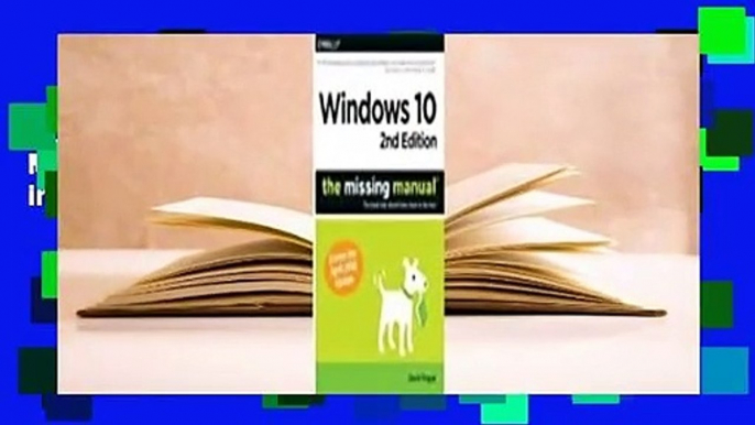 About For Books  Windows 10: The Missing Manual: The Book That Should Have Been in the Box  Review