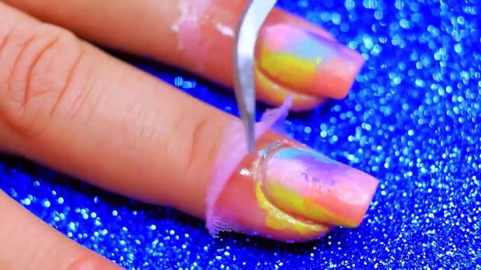 11 Weird Nail Hacks   Back To School Nails Using Only School Supplies!