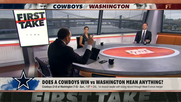 A Cowboys win vs. Washington 'would mean absolutely, positively nothing' - Stephen A. - First Take