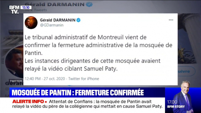 Attentat de Conflans: la justice administrative valide la fermeture temporaire de la mosquée de Pantin