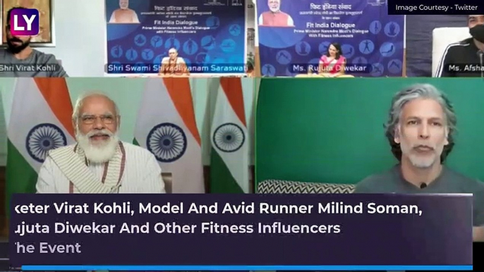 PM Narendra Modi Interacts With Virat Kohli, Milind Soman & Others On 1st Anniversary Of ‘Fit India Movement