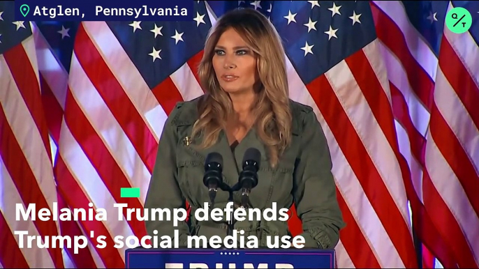 Melania Trump Defends Trump’s Use of Social Media