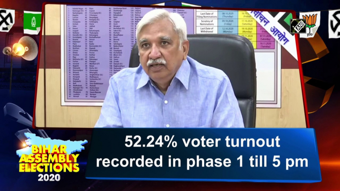 Bihar polls: 52.24% voter turnout recorded in phase 1 till 5 pm