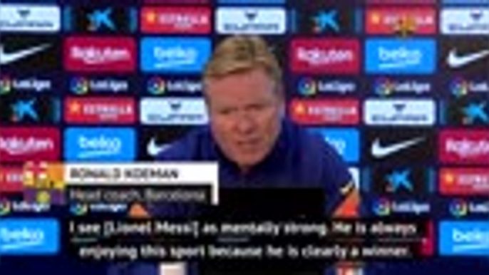 Messi is 100 per cent focused for Barcelona - Koeman