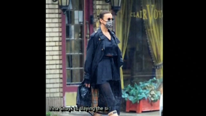 Irina Shayk Braves the NYC Rainy Weather in High-Fashion Outfit