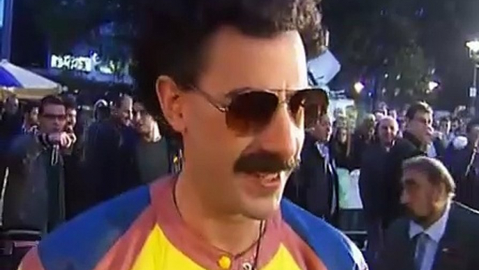 Borat (Sacha Baron Cohen) red carpet interview