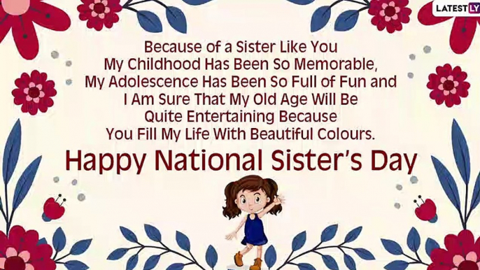 Happy Sisters' Day 2020 Wishes: WhatsApp Messages And Beautiful Images to Greet Your Sisters