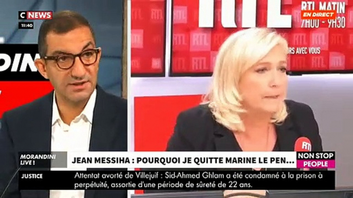 EXCLU - Jean Messiha explique dans "Morandini Live" sur CNews pourquoi il quitte Marine Le Pen - Tensions en fin d'interview avec Jean-Marc Morandini - VIDEO