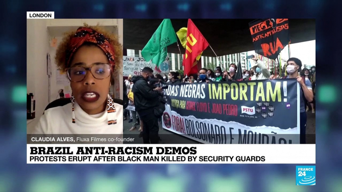 Brazil anti-racism demos : Protests erupt after a black man was killed by security guards