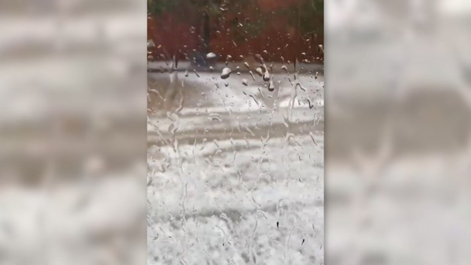 Hail rattles, thunder roars as severe thunderstorms sweep through Kansas