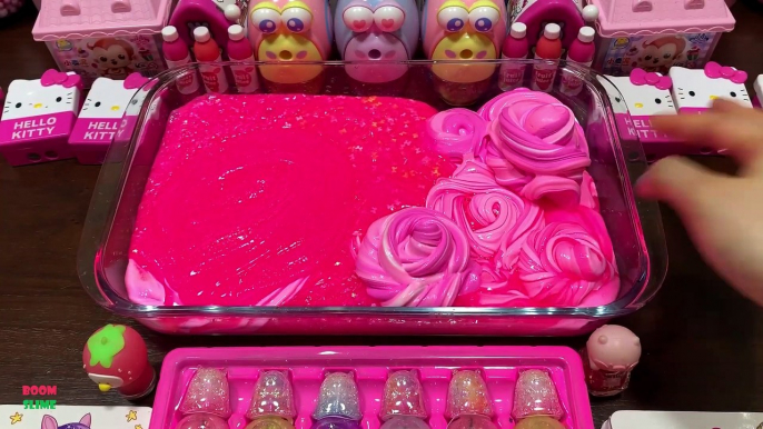 SPECIAL PINK PIPING BAGS - Mixing Makeup & Clay and MORE Into GLOSSY Slime ! Satisfying Slime # 1530