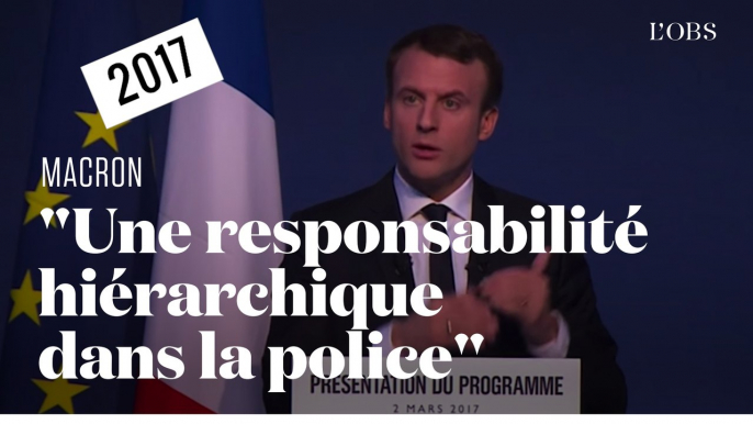 Quand Emmanuel Macron en appelait à "la responsabilité hiérarchique" face aux violences policières