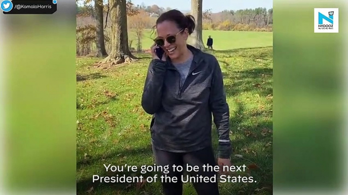 'We did it, Joe':  Watch as Kamala Harris calls Joe Biden after winning election