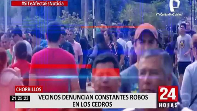 Chorrillos: Vecinos denuncian constantes robos en Los Cedros