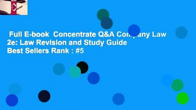 Full E-book  Concentrate Q&A Company Law 2e: Law Revision and Study Guide  Best Sellers Rank : #5