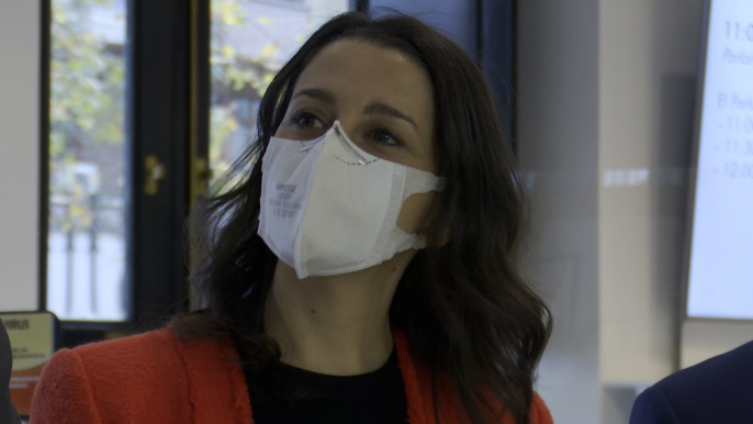 Inés Arrimadas, presidenta de Ciudadanos, en Vitoria