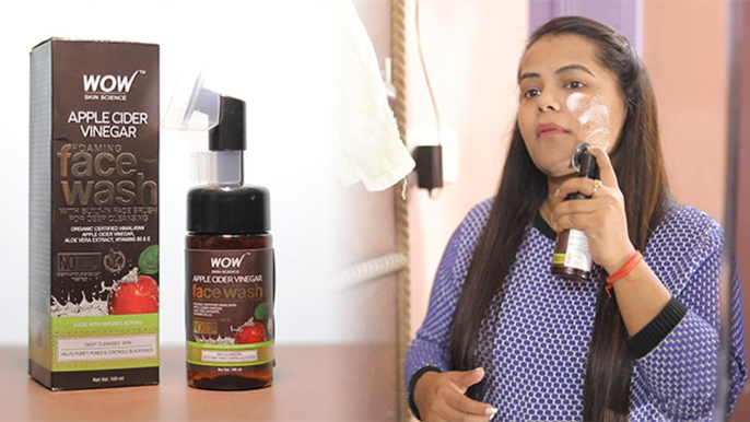 Wow Apple Cider Vinegar FOAMING FACE WASH । Wow Face Wash Review ।  Wow Skin Science Product Review