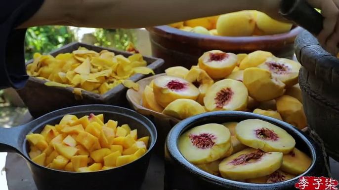 Hang a quaint lantern that perfectly befits the peach dishes on the table